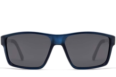 Gafas de sol rectangulares de plástico azul #BS2503-0074