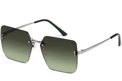 Gafas de sol invisibles de metal plateado #BS2503-0081