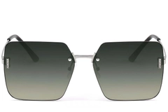Gafas de sol invisibles de metal plateado #BS2503-0081