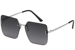 Gafas de sol invisibles de metal plateado #BS2503-0082