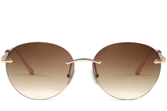 Gafas de sol invisibles de metal dorado #BS2503-0083