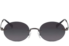 Gafas de sol invisibles de metal gris #BS2503-0084