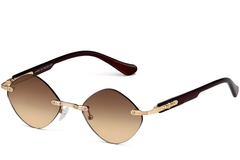 Gafas de sol invisibles de metal dorado #BS2503-0086