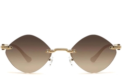 Gafas de sol invisibles de metal dorado #BS2503-0086