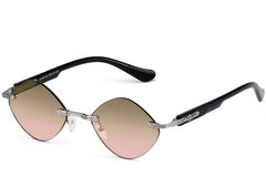 Gafas de sol invisibles de metal plateado #BS2503-0087