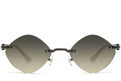 Gafas de sol invisibles de metal gris #BS2503-0088