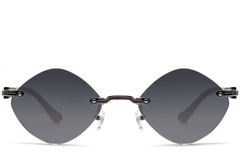 Gafas de sol invisibles de metal gris #BS2503-0089