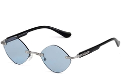 Gafas de sol invisibles de metal plateado #BS2503-0090