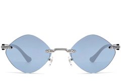 Gafas de sol invisibles de metal plateado #BS2503-0090