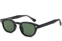 Gafas de sol ovaladas de plástico negro # BS2503-0092