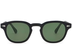 Gafas de sol ovaladas de plástico negro # BS2503-0092
