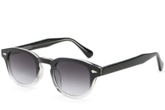 Gafas de sol ovaladas de plástico negro # BS2503-0093