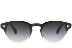 Gafas de sol ovaladas de plástico negro # BS2503-0093