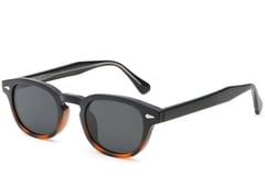 Gafas de sol ovaladas de plástico con diseño de carey # BS2503-0094