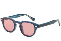 Gafas de sol ovaladas de plástico azul # BS2503-0095