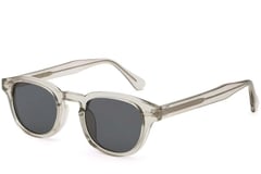 Gafas de sol ovaladas de plástico gris #BS2503-0097