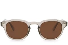 Gafas de sol ovaladas de plástico gris #BS2503-0099