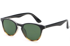Gafas de sol ovaladas de plástico con diseño de carey # BS2503-0102