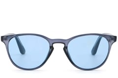 Gafas de sol ovaladas de plástico azul # BS2503-0106