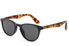Ovale schwarze Kunststoff-Sonnenbrille #BS2503-0107