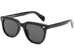 Gafas de sol rectangulares de plástico negro #BS2503-0108