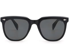 Gafas de sol rectangulares de plástico negro #BS2503-0108