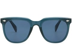 Gafas de sol rectangulares de plástico azul #BS2503-0111
