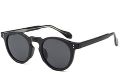 Gafas de sol ovaladas de plástico negro # BS2503-0114