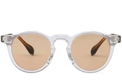 Gafas de sol ovaladas de plástico transparente #BS2503-0119