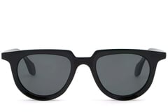 Gafas de sol ovaladas de plástico negro # BS2503-0120