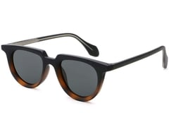 Gafas de sol ovaladas de plástico con diseño de carey # BS2503-0122