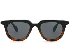 Gafas de sol ovaladas de plástico con diseño de carey # BS2503-0122