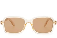 Gafas de sol rectangulares de plástico amarillo #BS2503-0128