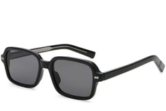 Rechteckige Sonnenbrille aus schwarzem Kunststoff #BS2503-0130