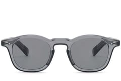 Ovale Sonnenbrille aus grauem Kunststoff #BS2503-0131