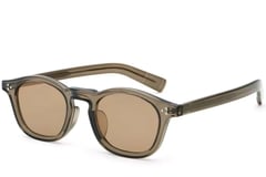 Gafas de sol ovaladas de plástico marrón # BS2503-0132