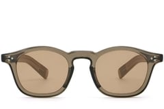 Gafas de sol ovaladas de plástico marrón # BS2503-0132