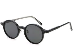 Gafas de sol ovaladas de plástico negro # BS2503-0133