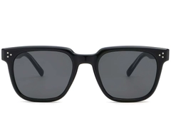 Gafas de sol rectangulares de plástico negro #BS2503-0140