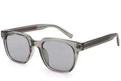 Gafas de sol rectangulares de plástico gris #BS2503-0141