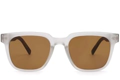 Gafas de sol rectangulares de plástico gris #BS2503-0146