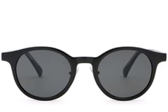 Gafas de sol ovaladas de plástico negro # BS2503-0147