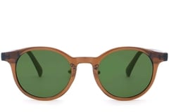 Gafas de sol ovaladas de plástico marrón # BS2503-0149