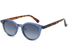 Gafas de sol ovaladas de plástico azul #BS2503-0150