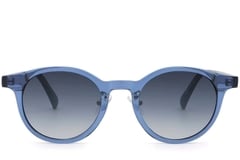Gafas de sol ovaladas de plástico azul #BS2503-0150