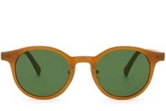 Gafas de sol ovaladas de plástico marrón # BS2503-0153