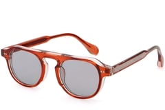 Gafas de sol de plástico rojas estilo aviador # BS2503-0158