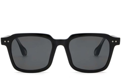Gafas de sol rectangulares de plástico negro #BS2503-0160