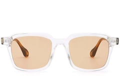 Gafas de sol rectangulares de plástico transparente #BS2503-0166