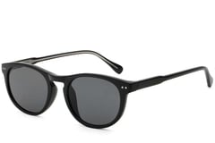 Gafas de sol ovaladas de plástico negro # BS2503-0174